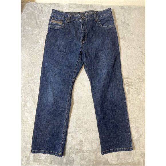 prAna Men’s Jeans 36x30L Blue Organic Cotton Stretch Denim Straight Fit - Picture 2 of 10